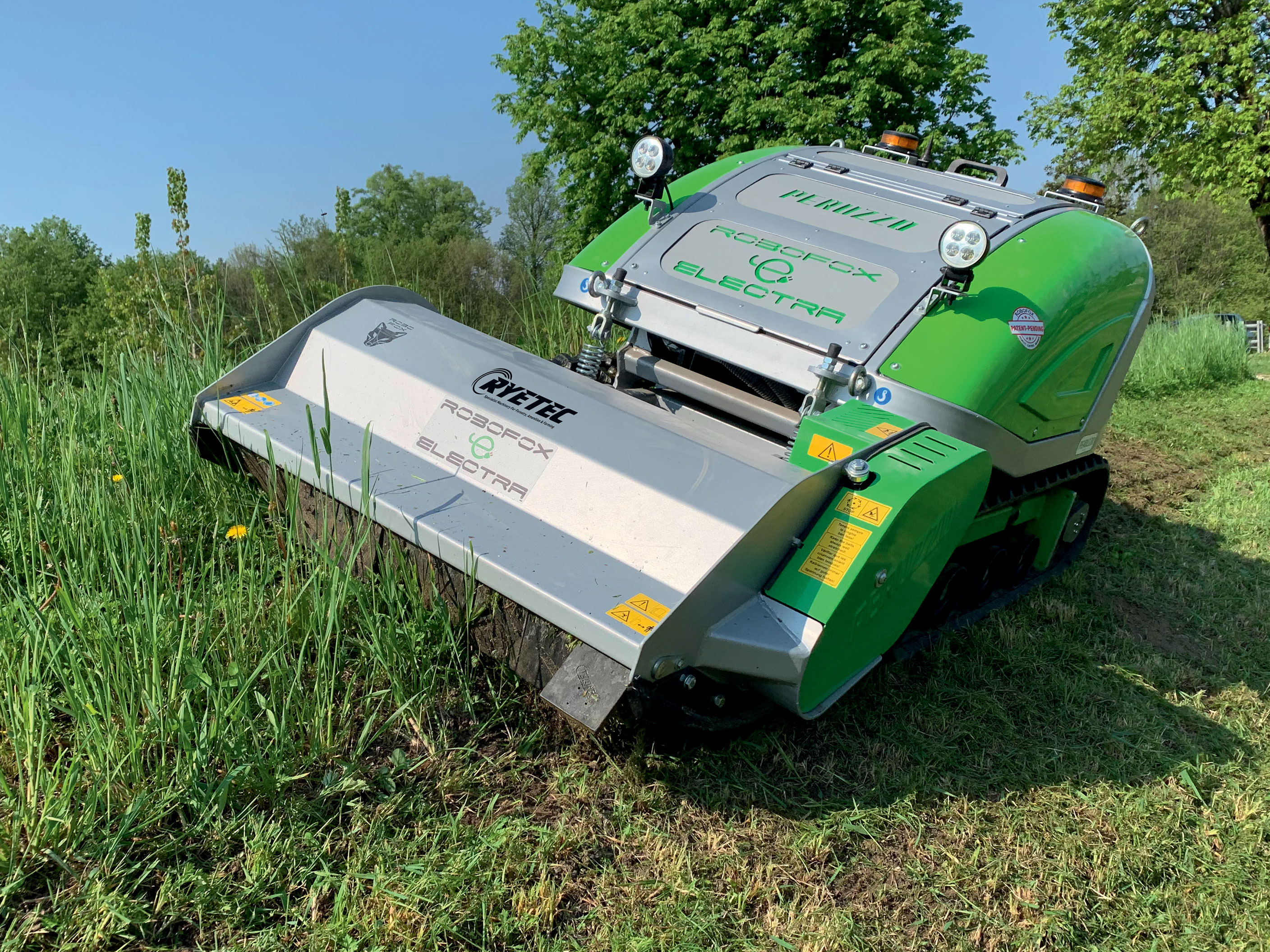 Ryetec ROBOFOX Zero Emissions Remote Control Bank Flail Mower